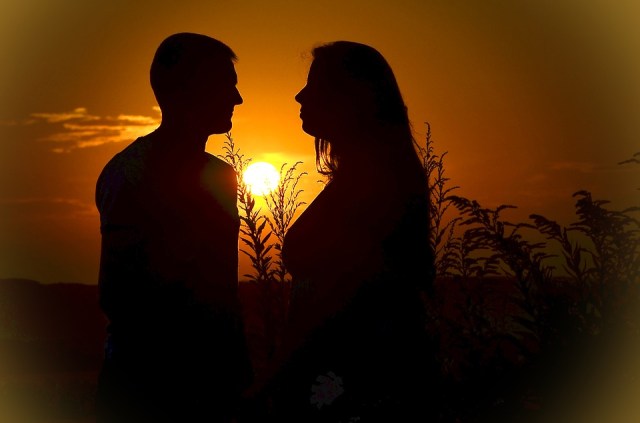 Couple. Sunset