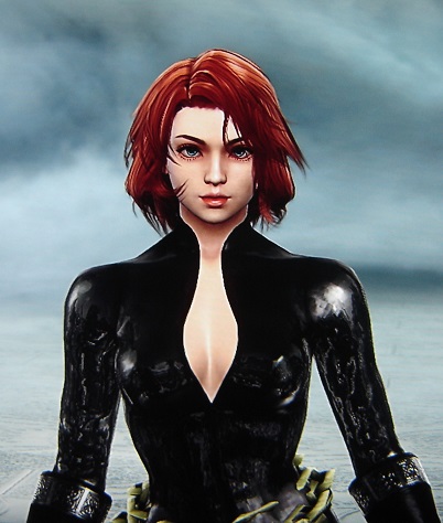 Black Widow from Marvel. Made using Creation mode in Soul Calibur 5. benjaminfrog.com 