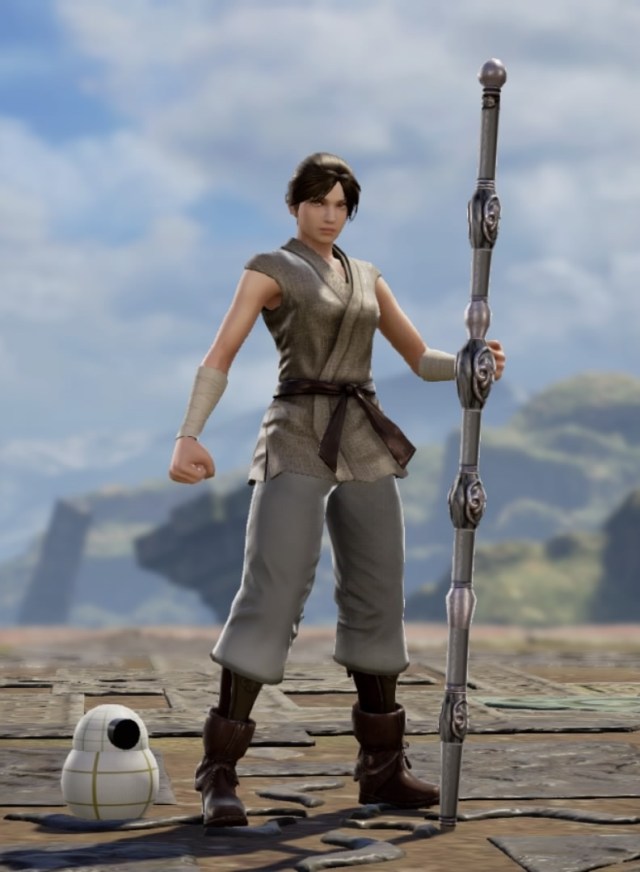 Rey with BB-8 from Star Wars. Made using Creation mode in Soulcalibur 6. benjaminfrog.com