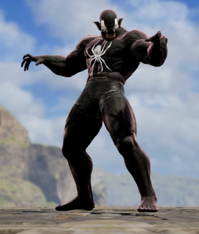 Venom from Spider-Man. Made using Creation mode in Soulcalibur 6. benjaminfrog.com